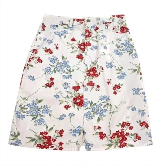 Eddie Bauer Floral Cream Pencil Skirt Size 6 - Picture 1 of 7